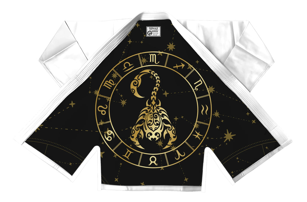 White BJJ Gi with pearl weave jacket and reinforced ripstop pants