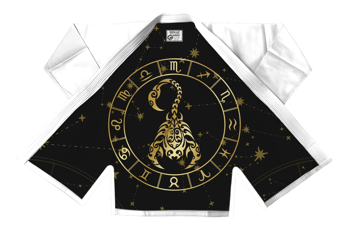 White BJJ Gi with pearl weave jacket and reinforced ripstop pants