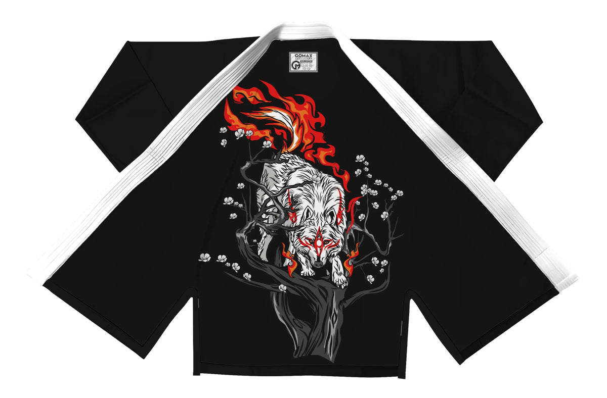 Beast Wolf Sublimation Black Brazilian Jiu Jitsu Gi - Premium Elite Series (BJJ GI)