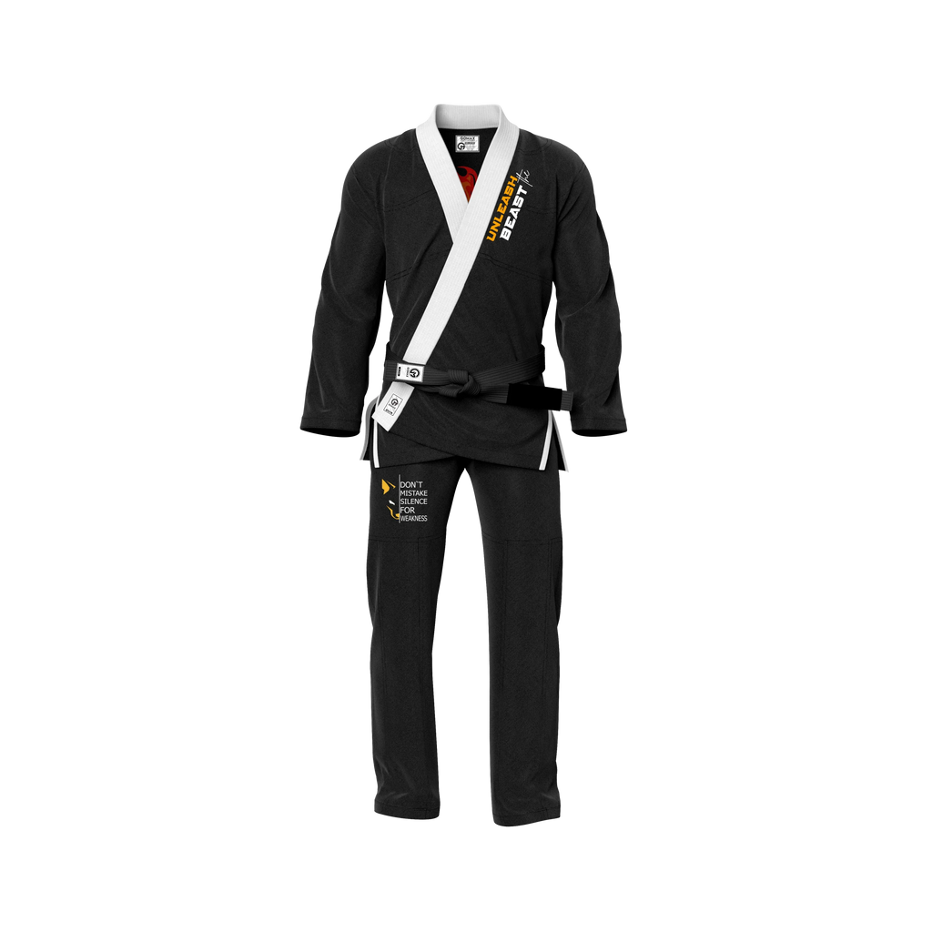 Beast Wolf Sublimation Black Brazilian Jiu Jitsu Gi - Premium Elite Series (BJJ GI)