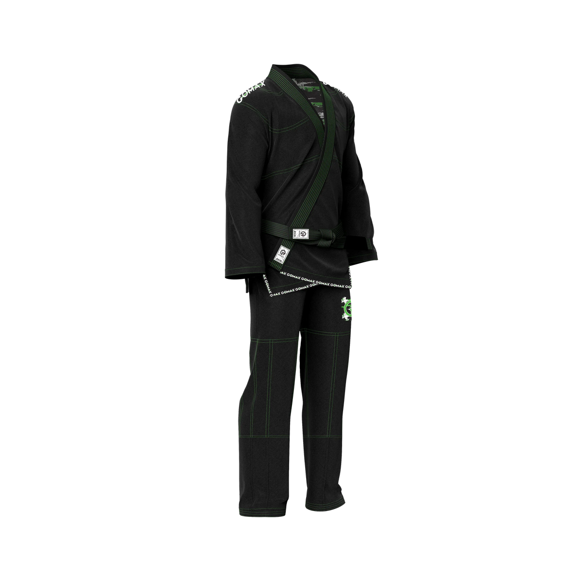 Tailored black gi for ladies displayed with pearl weave jacket and ripstop pants
