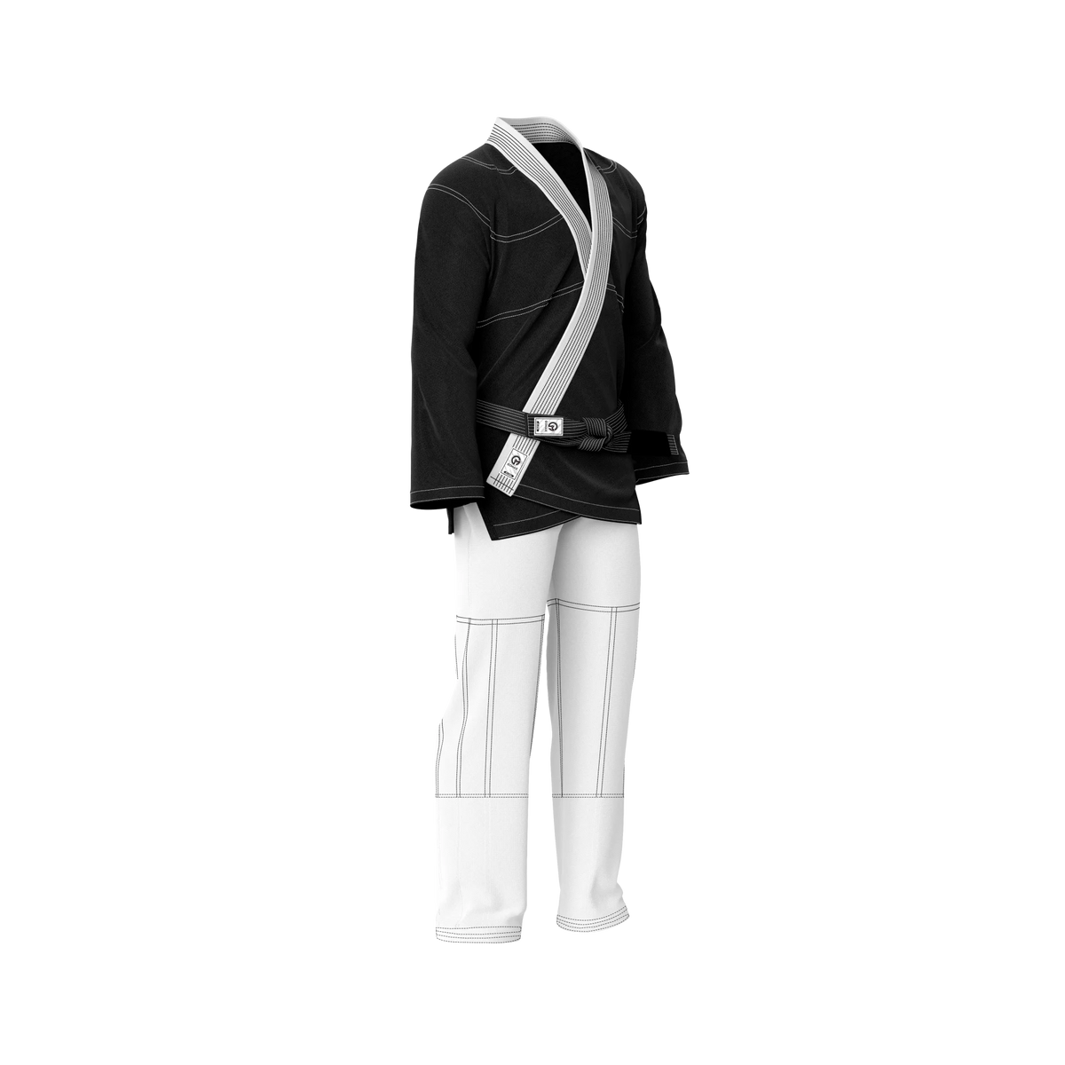 Black/White BJJ Gi - Brazilian Jiu Jitsu Gi Core Series - G3