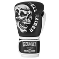 Iron Strike Pro Skull Boxing Glove Silver/Black – premium leather boxing glove