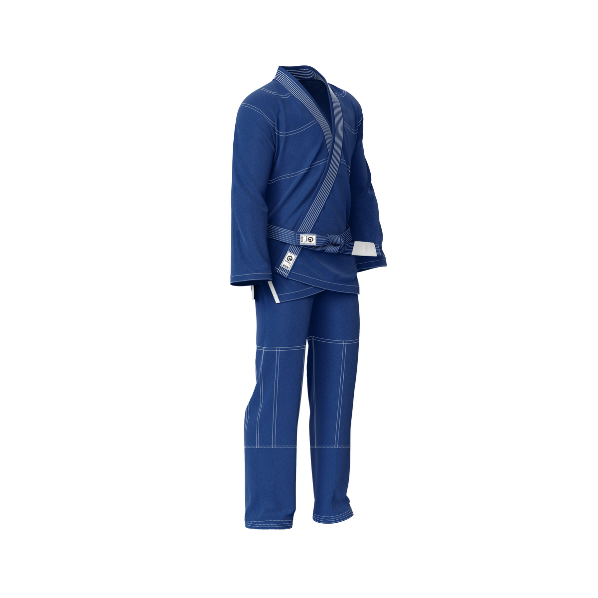 Ultralight blue BJJ gi worn by athlete during summer training session