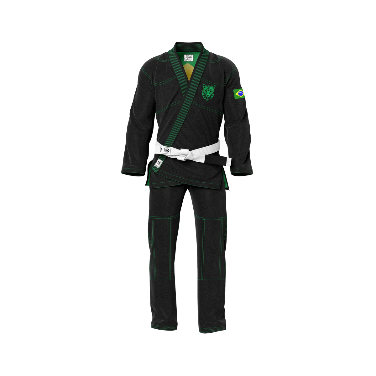 Brazil Black Sublimation Brazilian Jiu Jitsu Gi - Patriotic Series - Flagwave (BJJ GI)