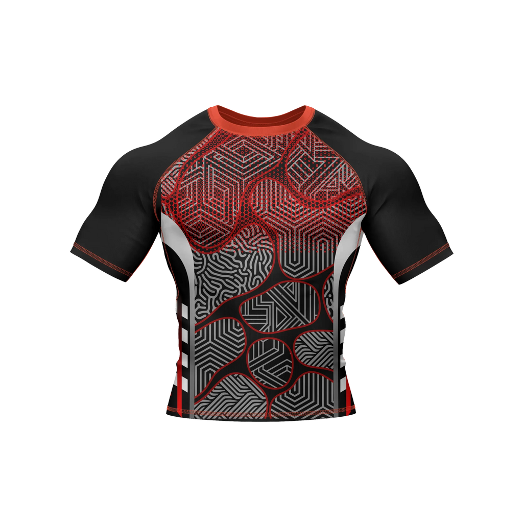 Cipher Realm - Premium BJJ Rash Guard / Compression Top for Men/Women