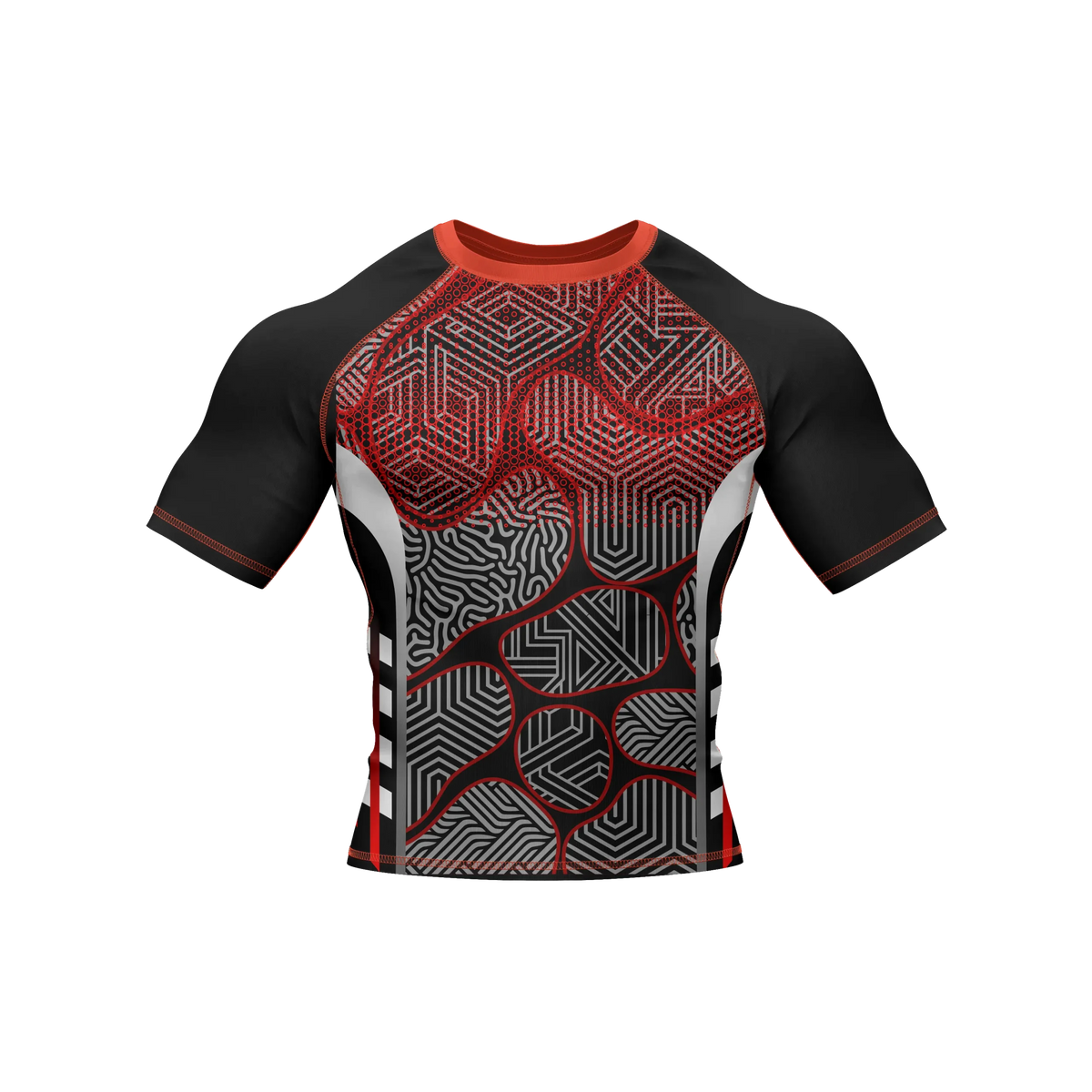 Cipher Realm - Premium BJJ Rash Guard / Compression Top for Men/Women