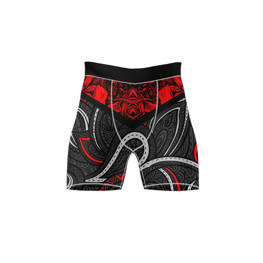 Crimson Bloom Tactical – Premium BJJ Rash Guard Compression Shorts for Men & Women