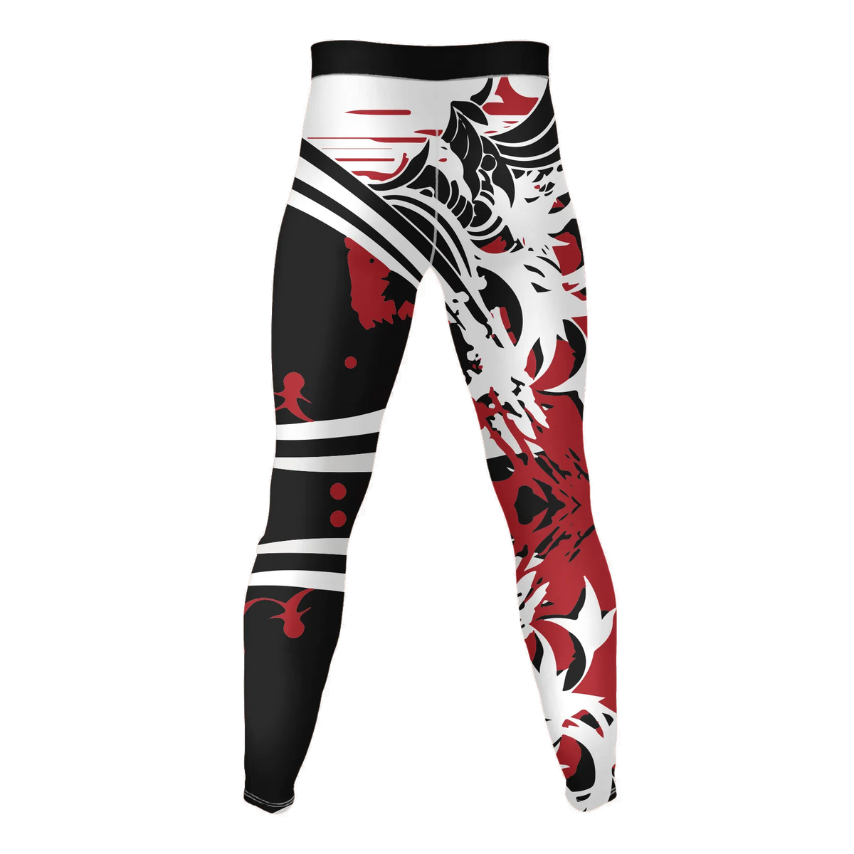 Crimson Bloom – Premium BJJ Rash Guard Compression Pants/Spats/Leggings for Men & Women