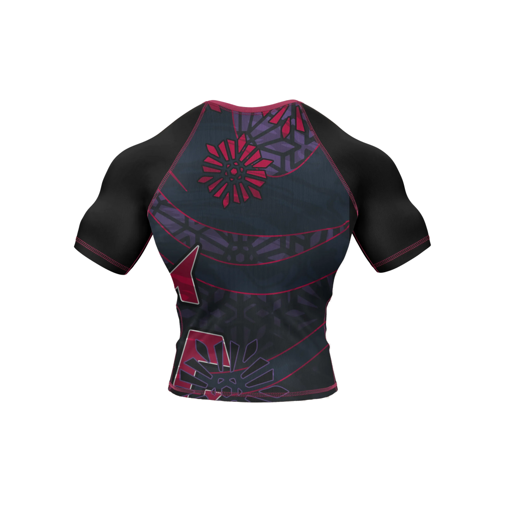 Crimson Cipher - Premium BJJ Rash Guard / Compression Top for Men/Women
