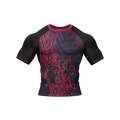 Crimson Cipher - Premium BJJ Rash Guard / Compression Top for Men/Women