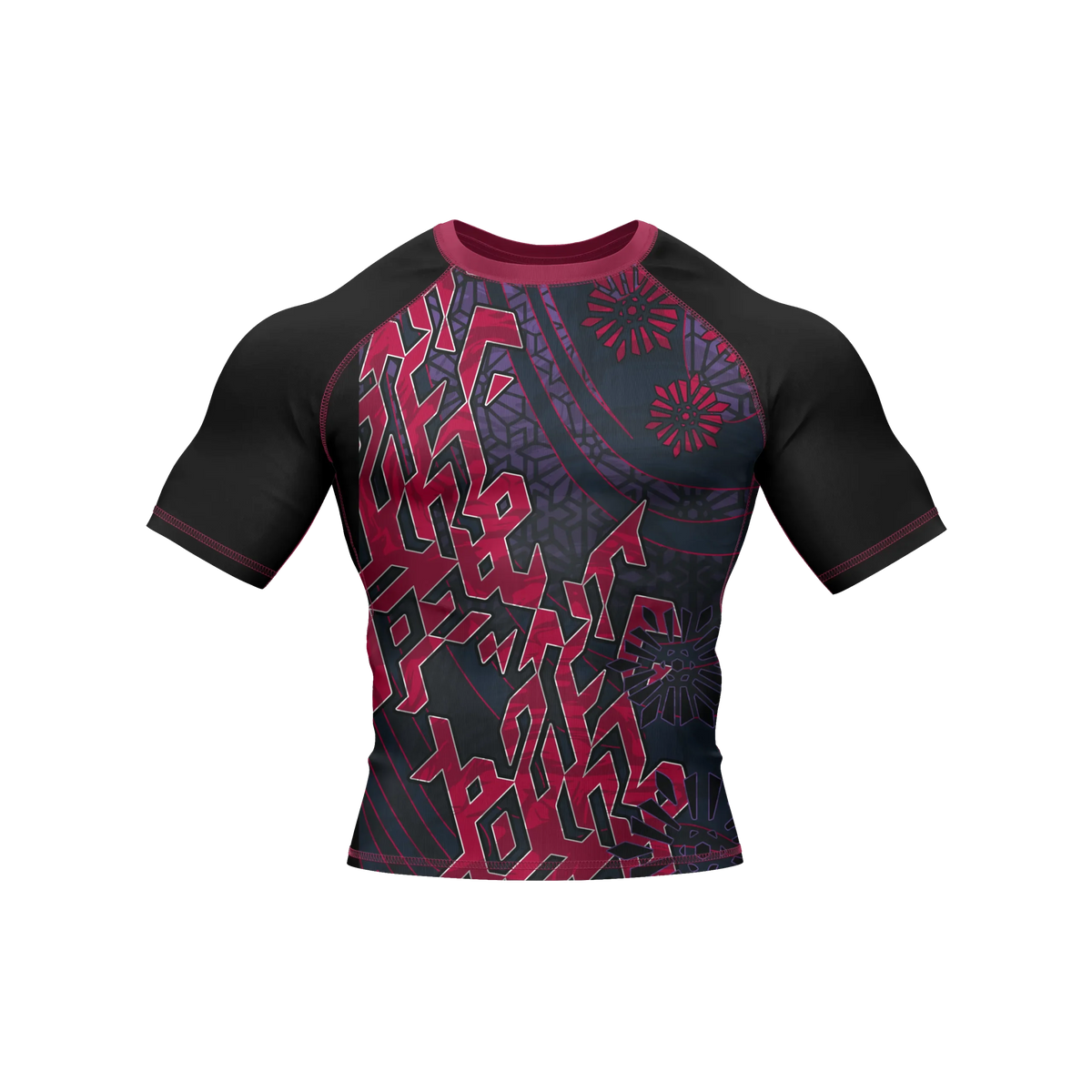 Crimson Cipher - Premium BJJ Rash Guard / Compression Top for Men/Women