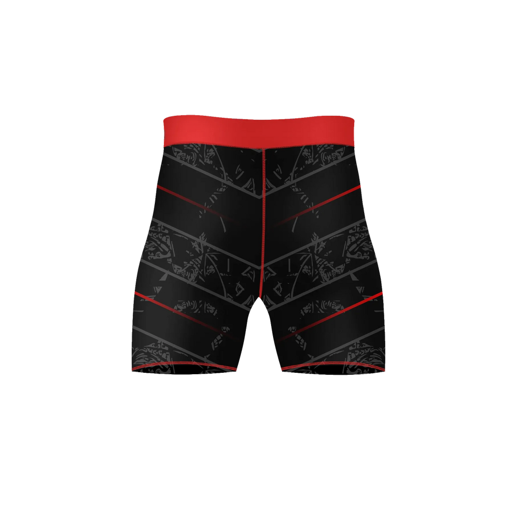 Crimson Circuit Combat – Premium BJJ Rash Guard Compression Shorts for Men & Women