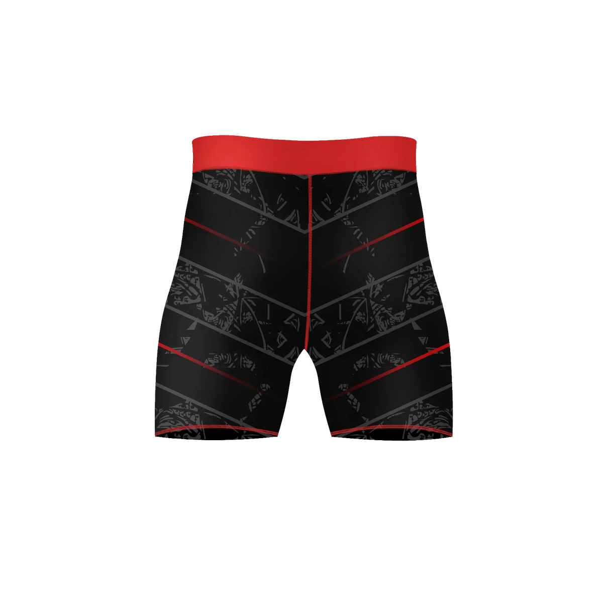 Crimson Circuit Combat – Premium BJJ Rash Guard Compression Shorts for Men & Women