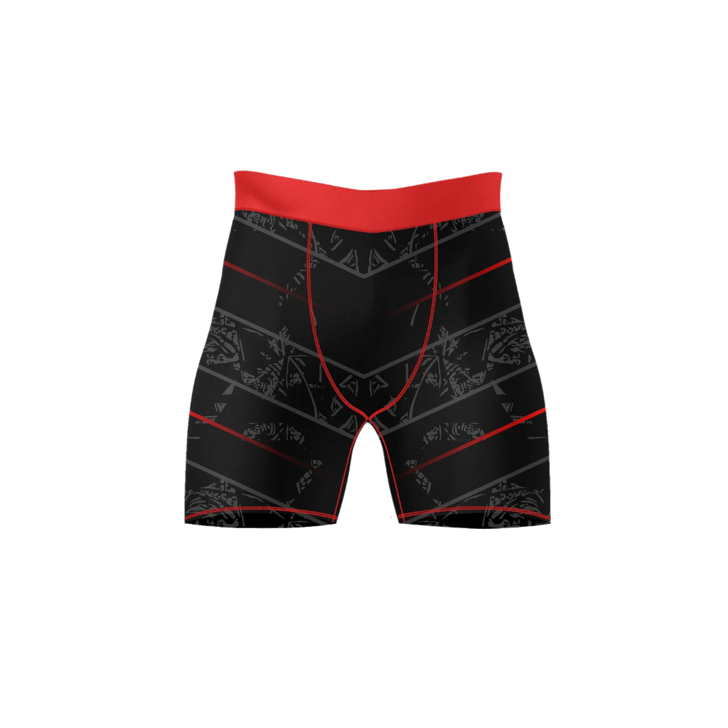 Crimson Circuit Combat – Premium BJJ Rash Guard Compression Shorts for Men & Women