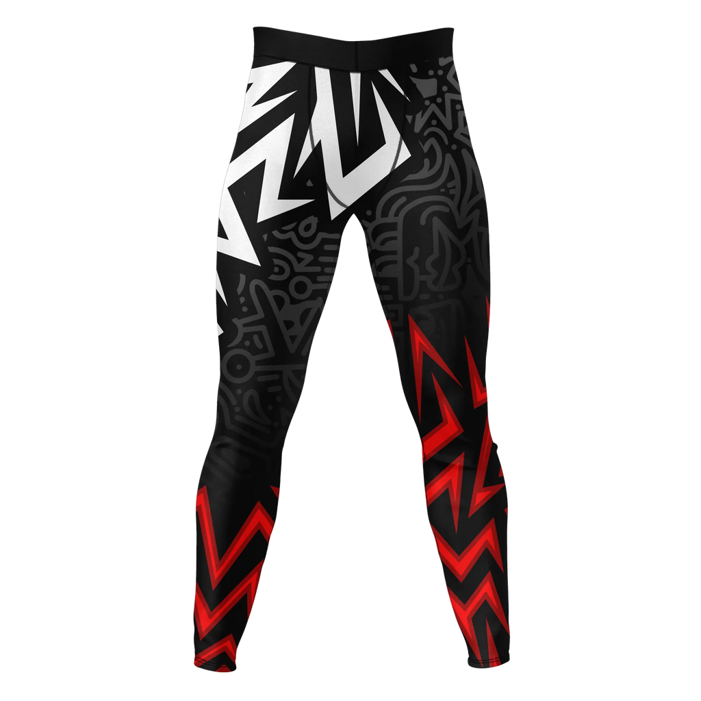 Crimson Echo – Premium BJJ Rash Guard Compression Pants/Spats/Leggings for Men & Women
