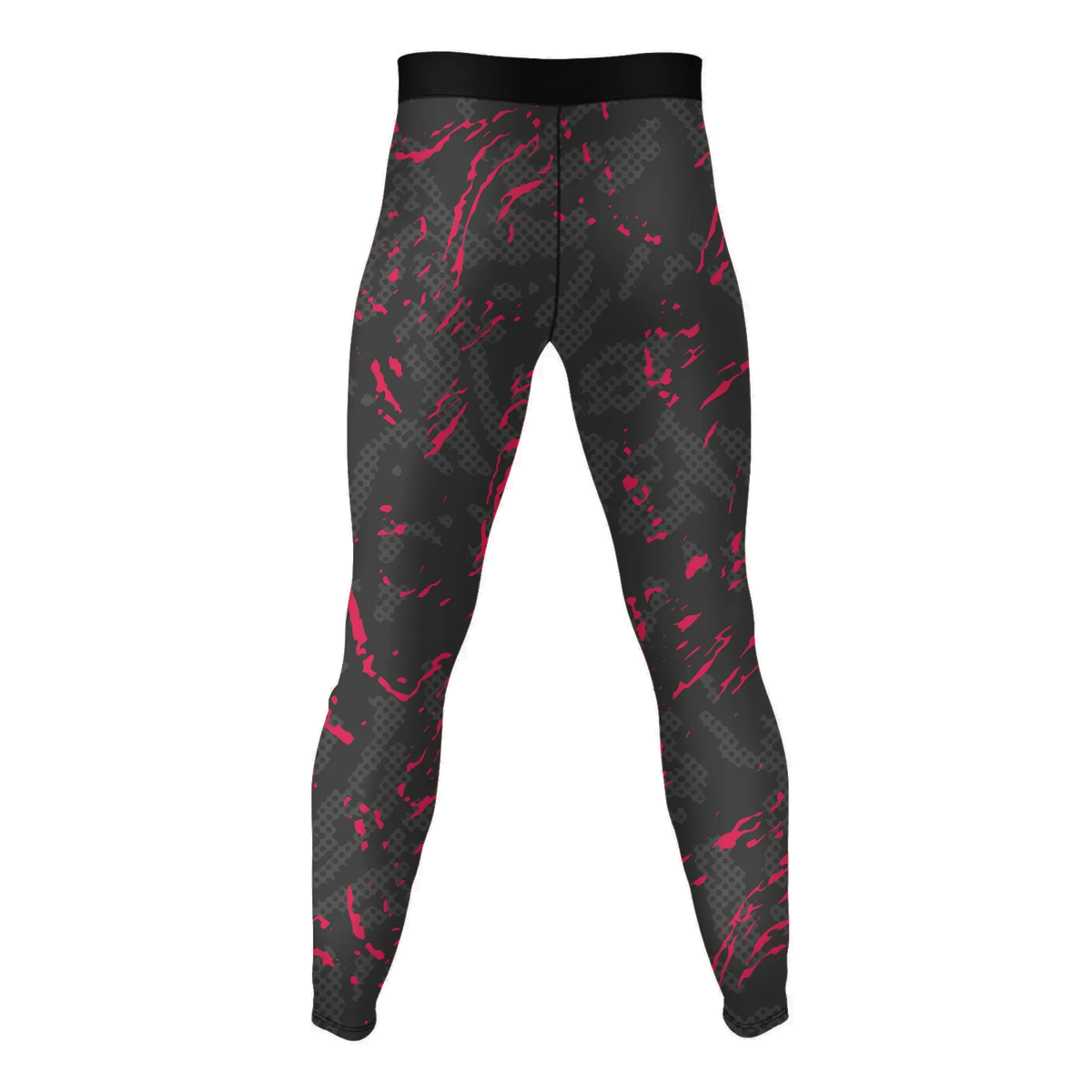Crimson Gridlock – Premium BJJ Rash Guard Compression Pants/Spats/Leggings for Men & Women