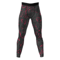Crimson Gridlock – Premium BJJ Rash Guard Compression Pants/Spats/Leggings for Men & Women