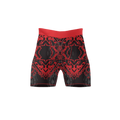 Crimson Gridlock – Premium BJJ Rash Guard Compression Shorts for Men & Women