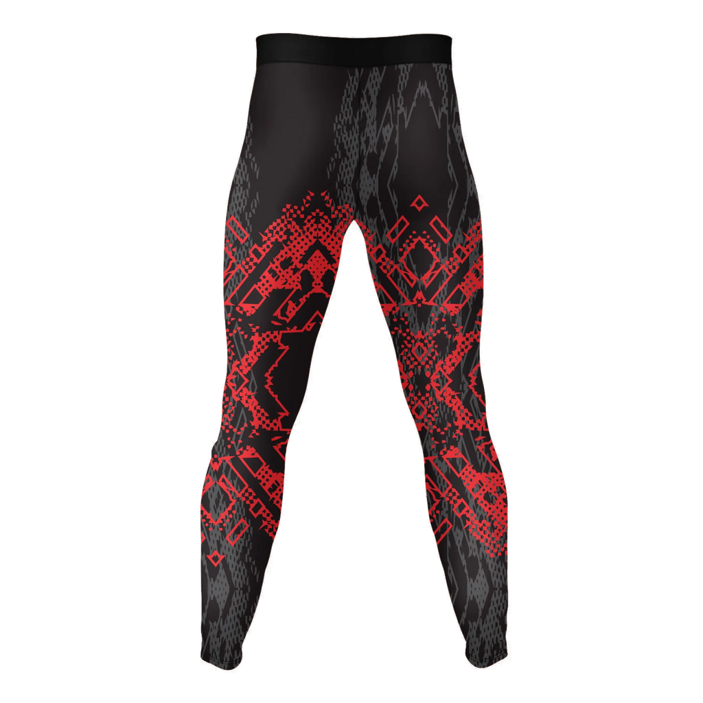 Crimson Nexus – Premium BJJ Rash Guard Compression Pants/Spats/Leggings for Men & Women