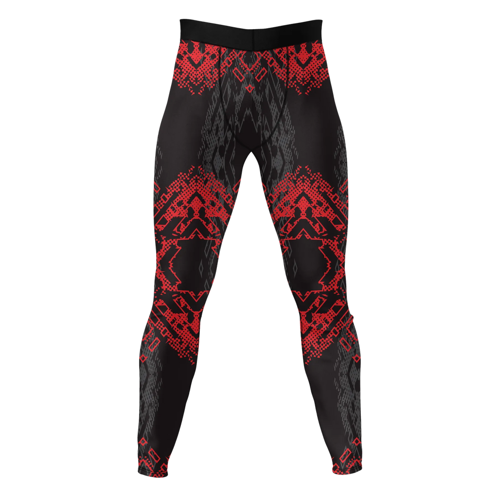 Crimson Nexus – Premium BJJ Rash Guard Compression Pants/Spats/Leggings for Men & Women