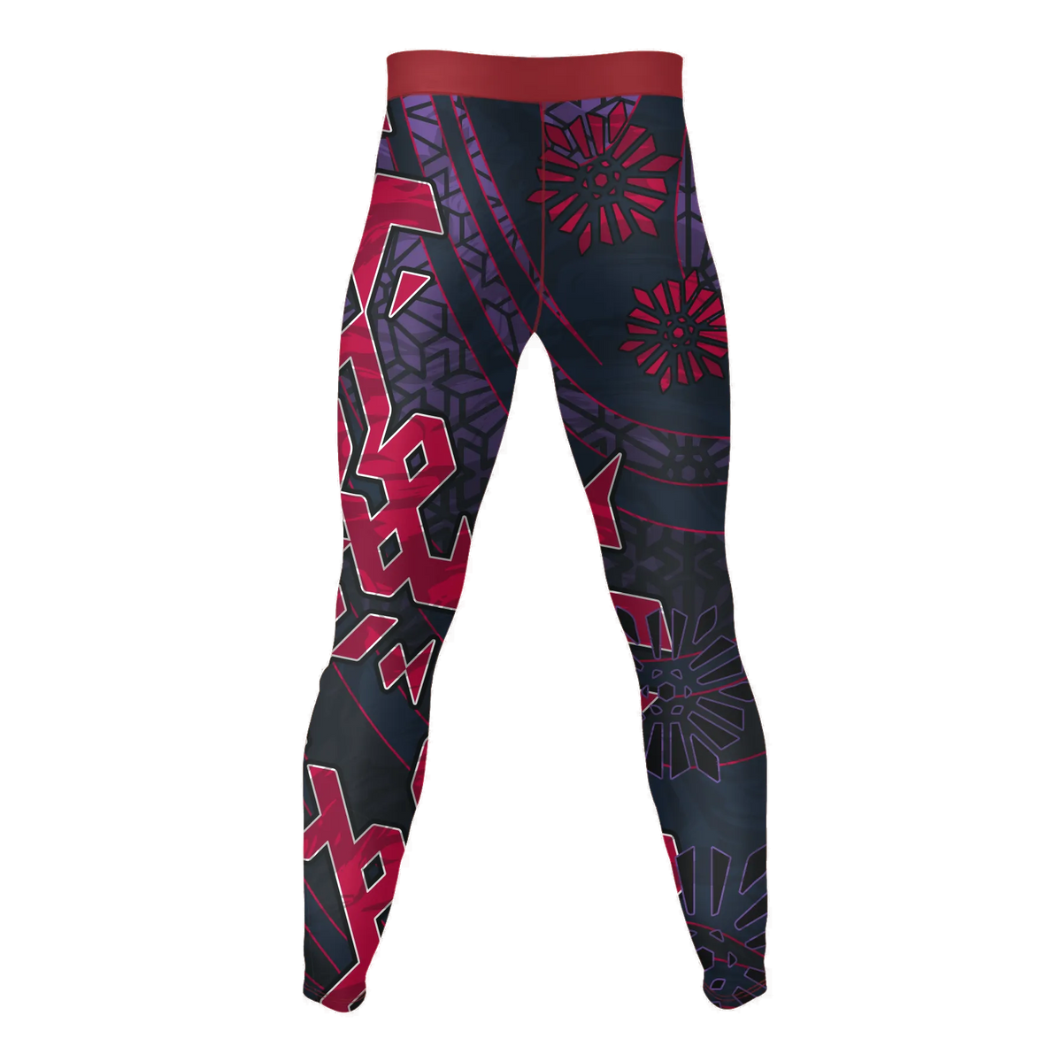 Crimson Petalcode – Premium BJJ Rash Guard Compression Pants/Spats/Leggings for Men & Women