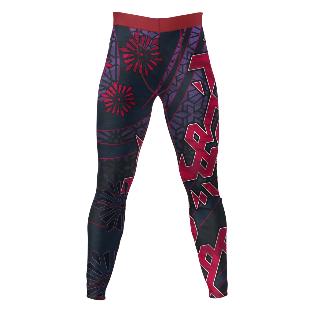 Crimson Petalcode – Premium BJJ Rash Guard Compression Pants/Spats/Leggings for Men & Women