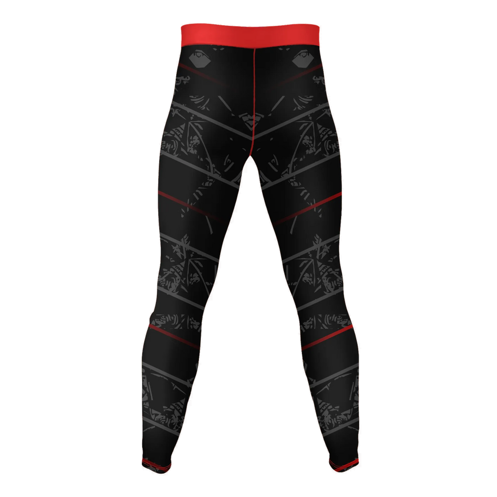 Crimson Shard – Premium BJJ Rash Guard Compression Pants/Spats/Leggings for Men & Women