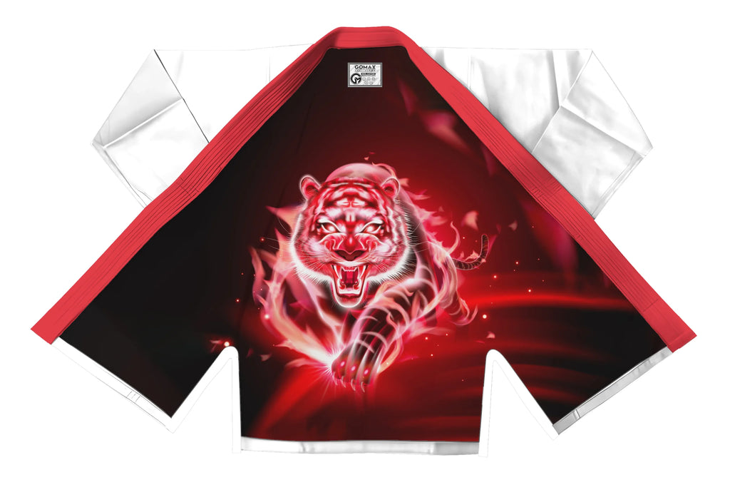Lightweight white gi BJJ uniform designed for training and competition