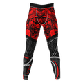 Crimson Uprising – Premium BJJ Rash Guard Compression Pants/Spats/Leggings for Men & Women