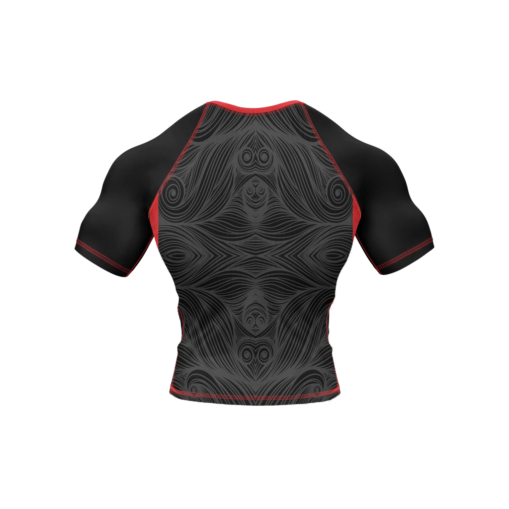 Crimson Velocity - Premium BJJ Rash Guard / Compression Top for Men/Women