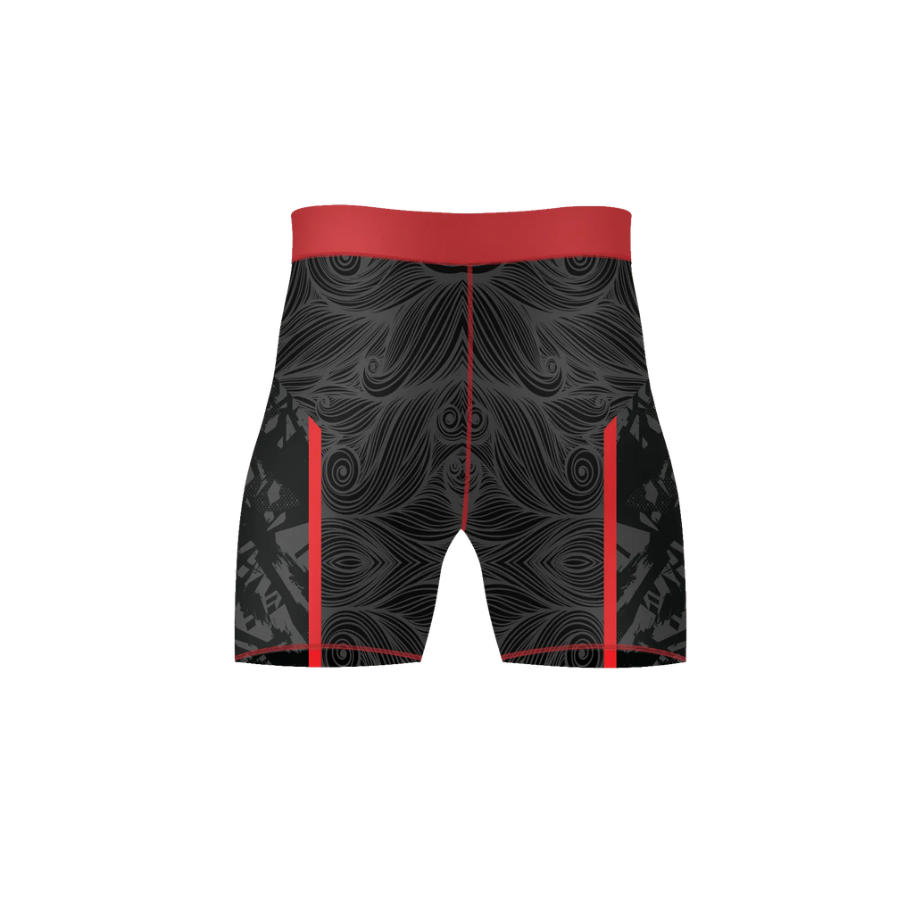 Crimson Vortex Tactical Briefs – Premium BJJ Rash Guard Compression Shorts for Men & Women
