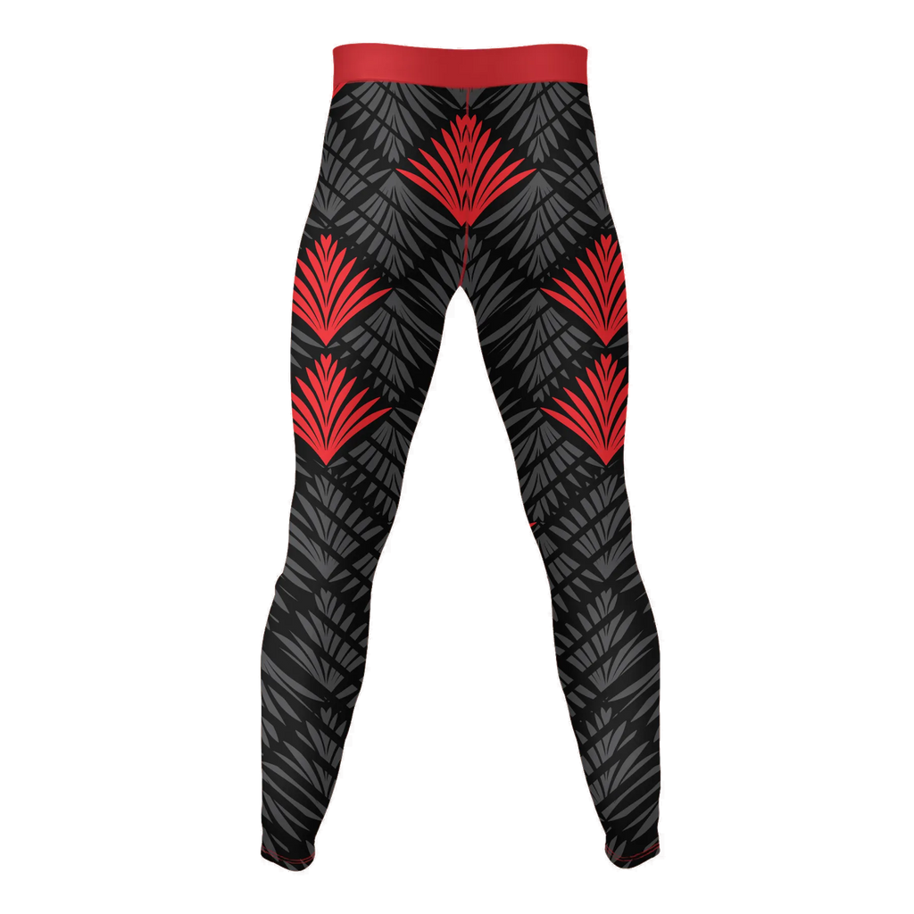 Crimson Vortex – Premium BJJ Rash Guard Compression Pants/Spats/Leggings for Men & Women