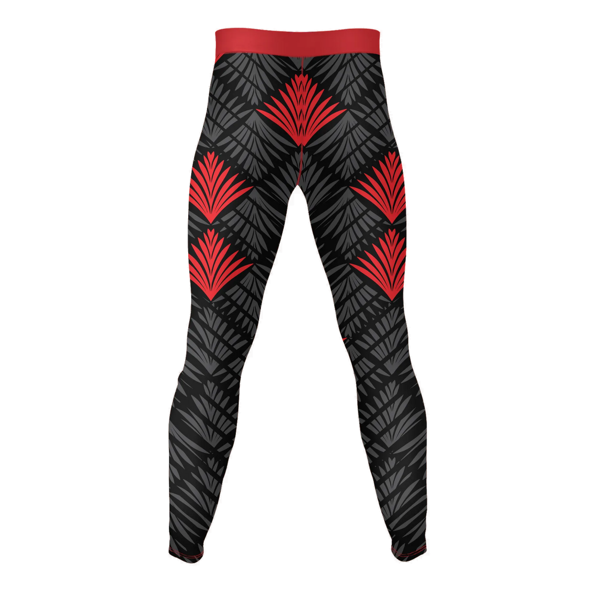 Crimson Vortex – Premium BJJ Rash Guard Compression Pants/Spats/Leggings for Men & Women
