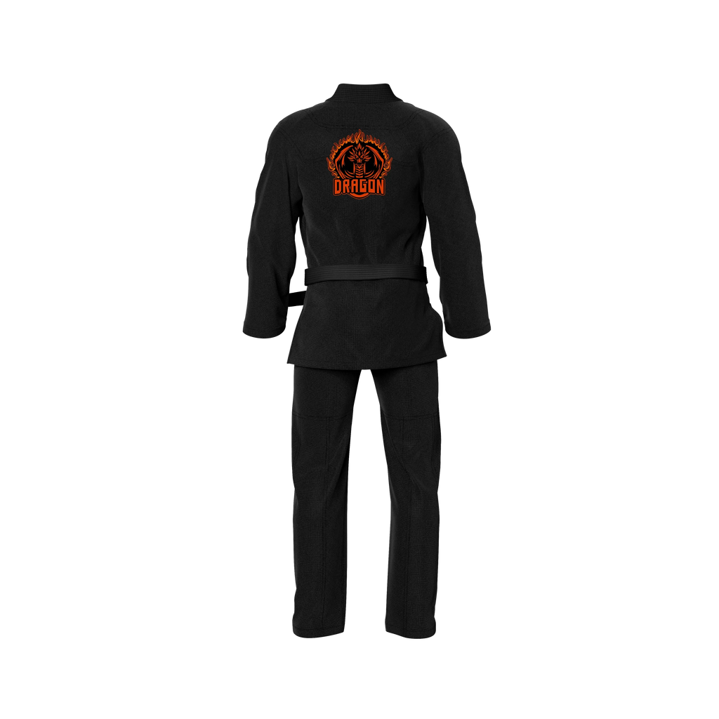 Dragon Fire Sublimation Black Brazilian Jiu Jitsu Gi - Premium Summit Series (BJJ GI)