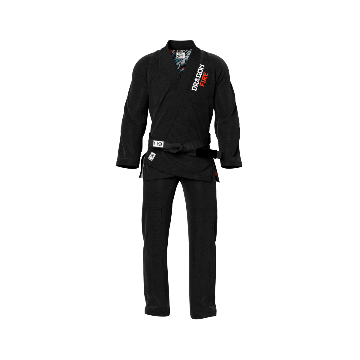 Dragon Fire Sublimation Black Brazilian Jiu Jitsu Gi - Premium Summit Series (BJJ GI)