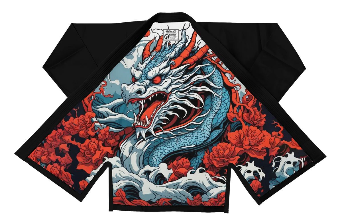 Dragon Fire Sublimation Black Brazilian Jiu Jitsu Gi - Premium Summit Series (BJJ GI)