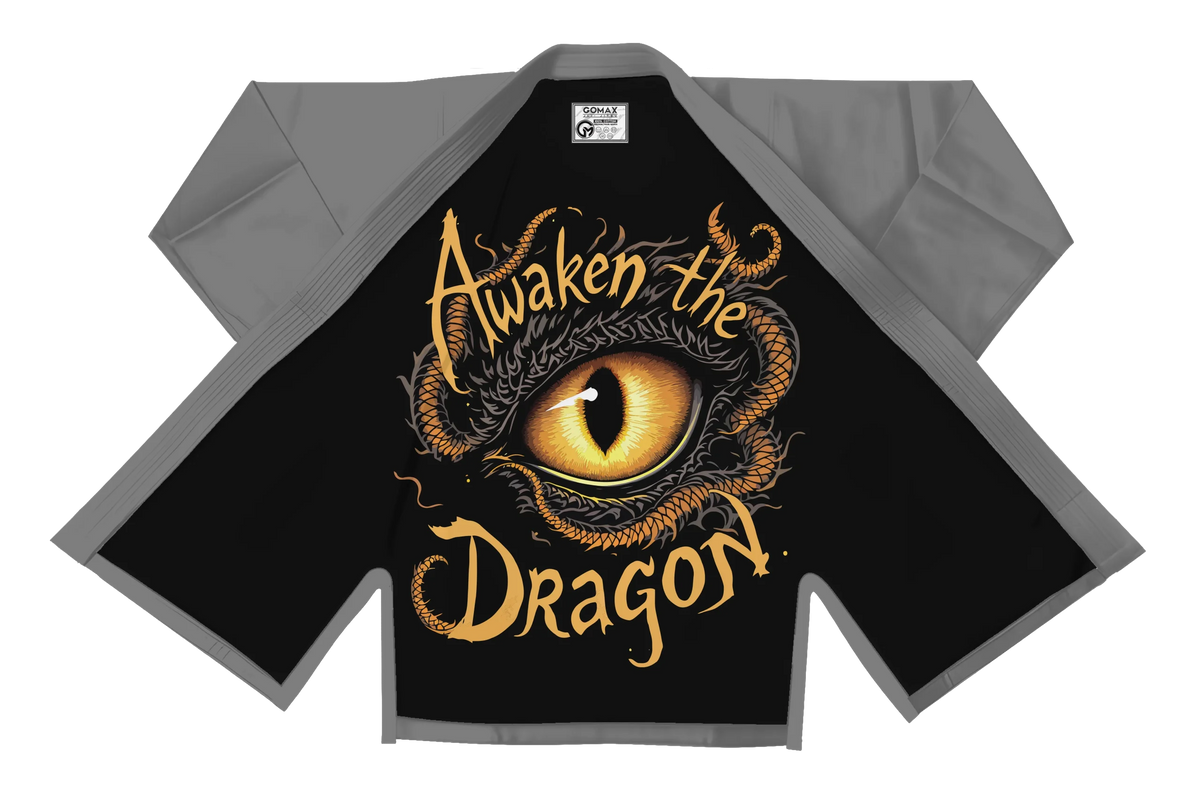 Awaken the Dragon Sublimation Grey Brazilian Jiu Jitsu Gi - Premium Summit Series (BJJ GI)