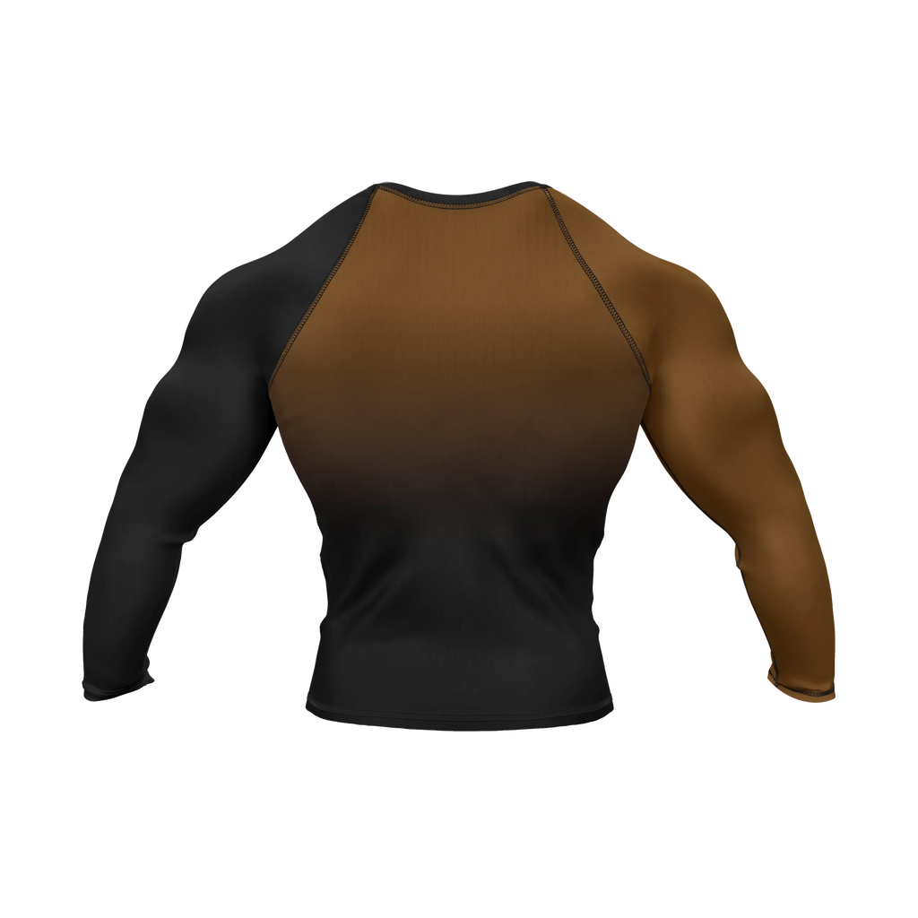 Dragon Ranked Brown - Premium BJJ Rash Guard / Compression Top for Men/Women