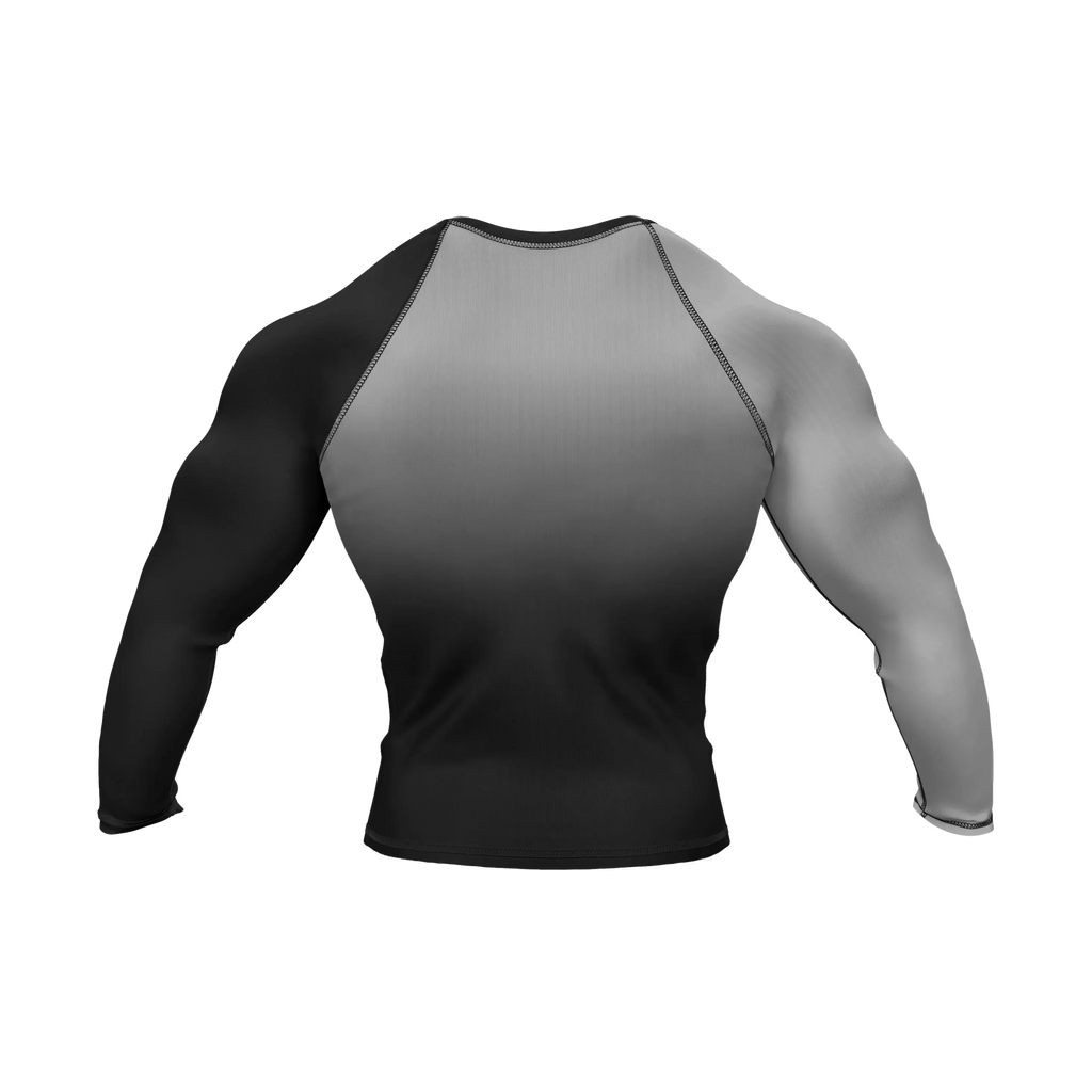 Dragon Ranked Grey - Premium BJJ Rash Guard / Compression Top for Men/Women