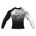 Dragon Ranked White - Premium BJJ Rash Guard / Compression Top for Men/Women