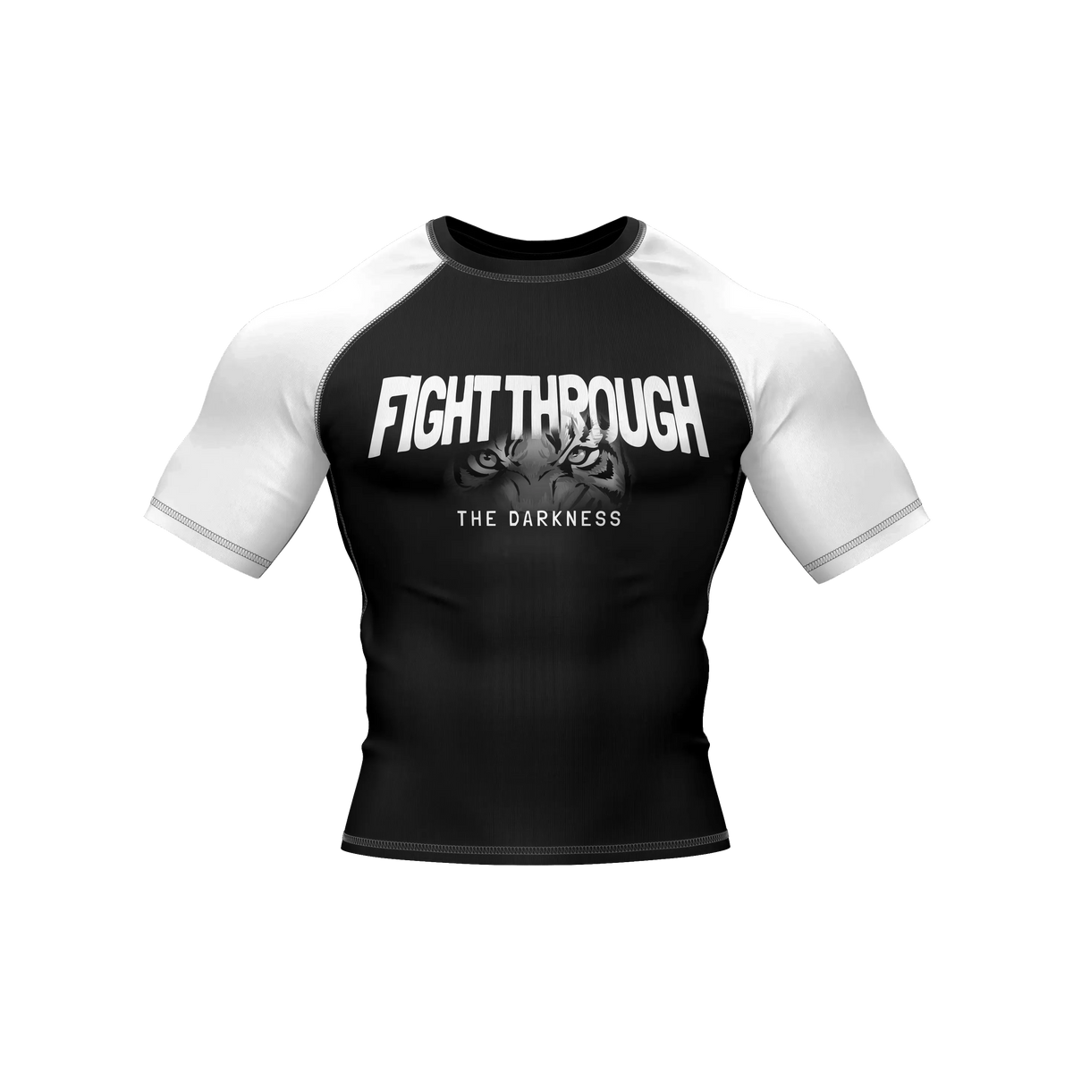 Fight Through the Darkness - Premium BJJ Rash Guard / Compression Top for Men/Women (Guardian Line)