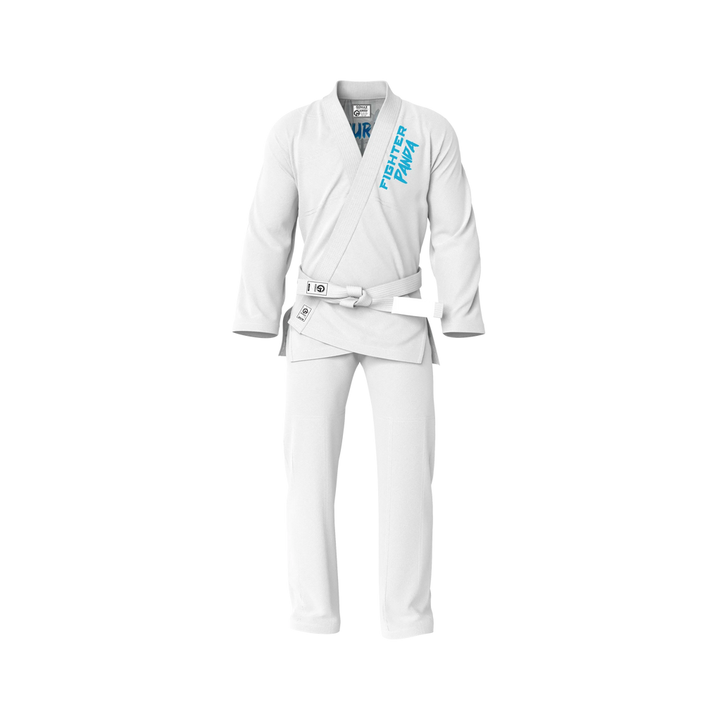 White Fighter Panda Sublimation Brazilian Jiu Jitsu Gi - Premium Summit Series (BJJ GI)