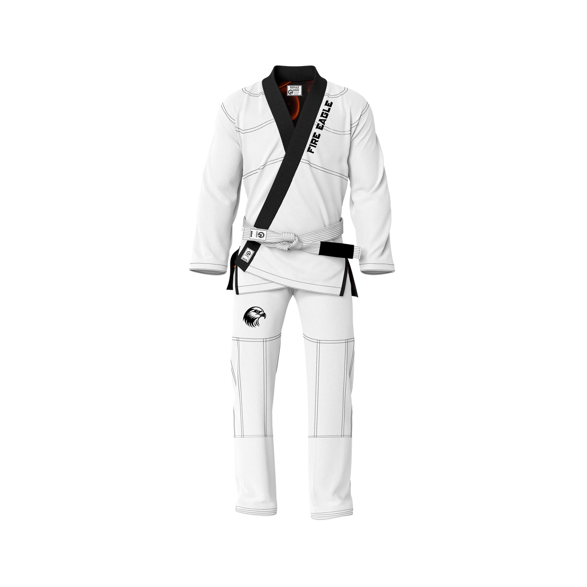 White Fire Eagle BJJ GI - Sublimation Brazilian Jiu Jitsu Gi - Premium Elite Series