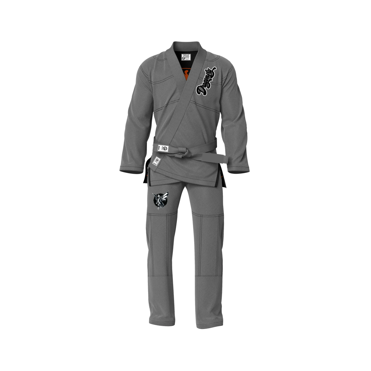 Fly Dragon Sublimation Grey Brazilian Jiu Jitsu Gi - Premium Elite Series (BJJ GI)