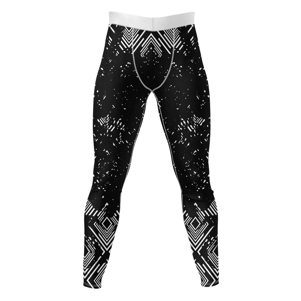 Fractal Veil – Premium BJJ Rash Guard Compression Pants/Spats/Leggings for Men & Women