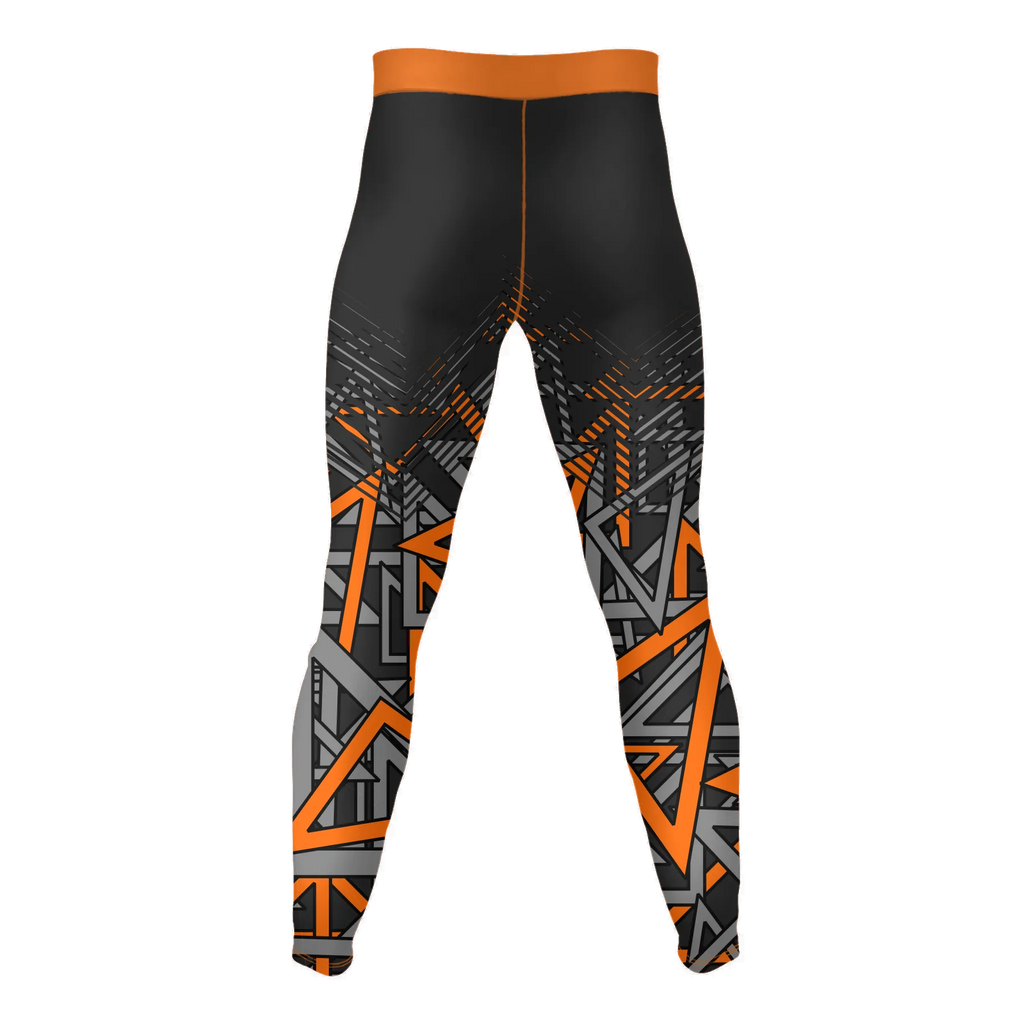 Geometric Ember – Premium BJJ Rash Guard Compression Pants/Spats/Leggings for Men & Women