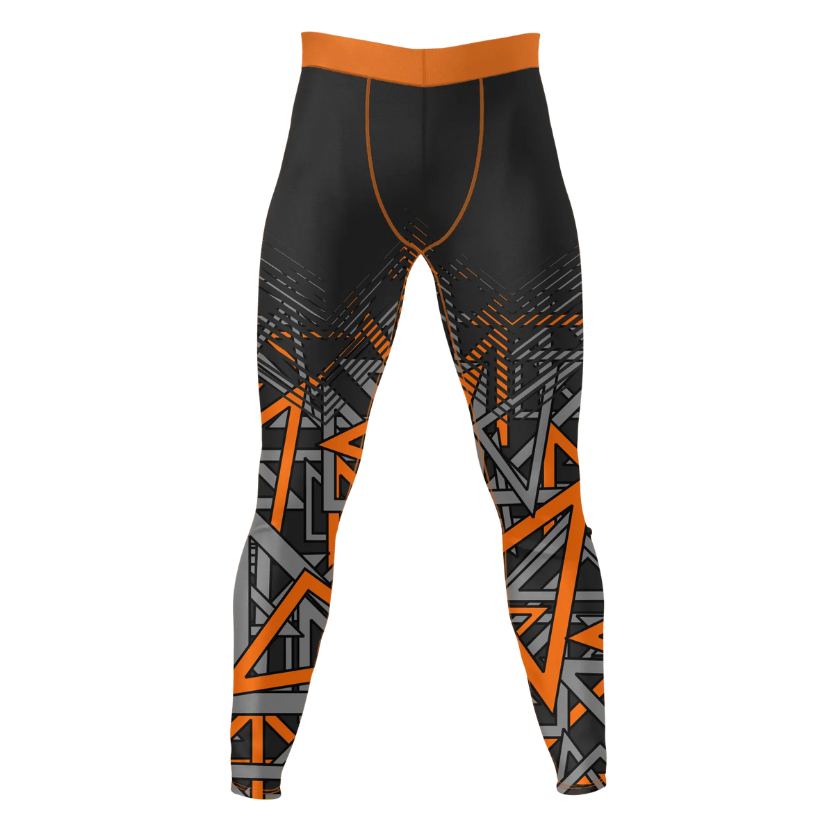 Geometric Ember – Premium BJJ Rash Guard Compression Pants/Spats/Leggings for Men & Women
