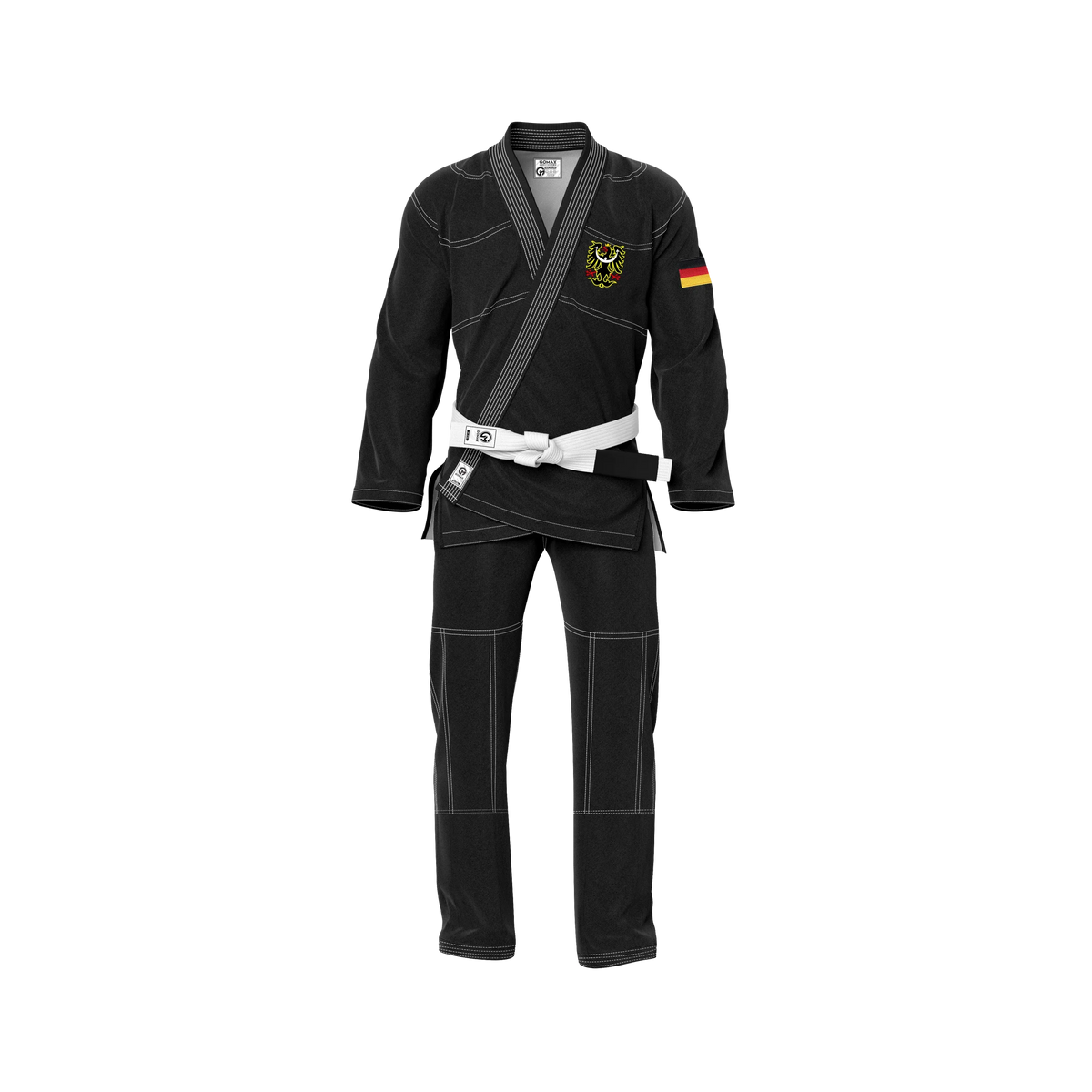 Germany Black Sublimation Brazilian Jiu Jitsu Gi - Patriotic Series - Flagwave (BJJ GI)