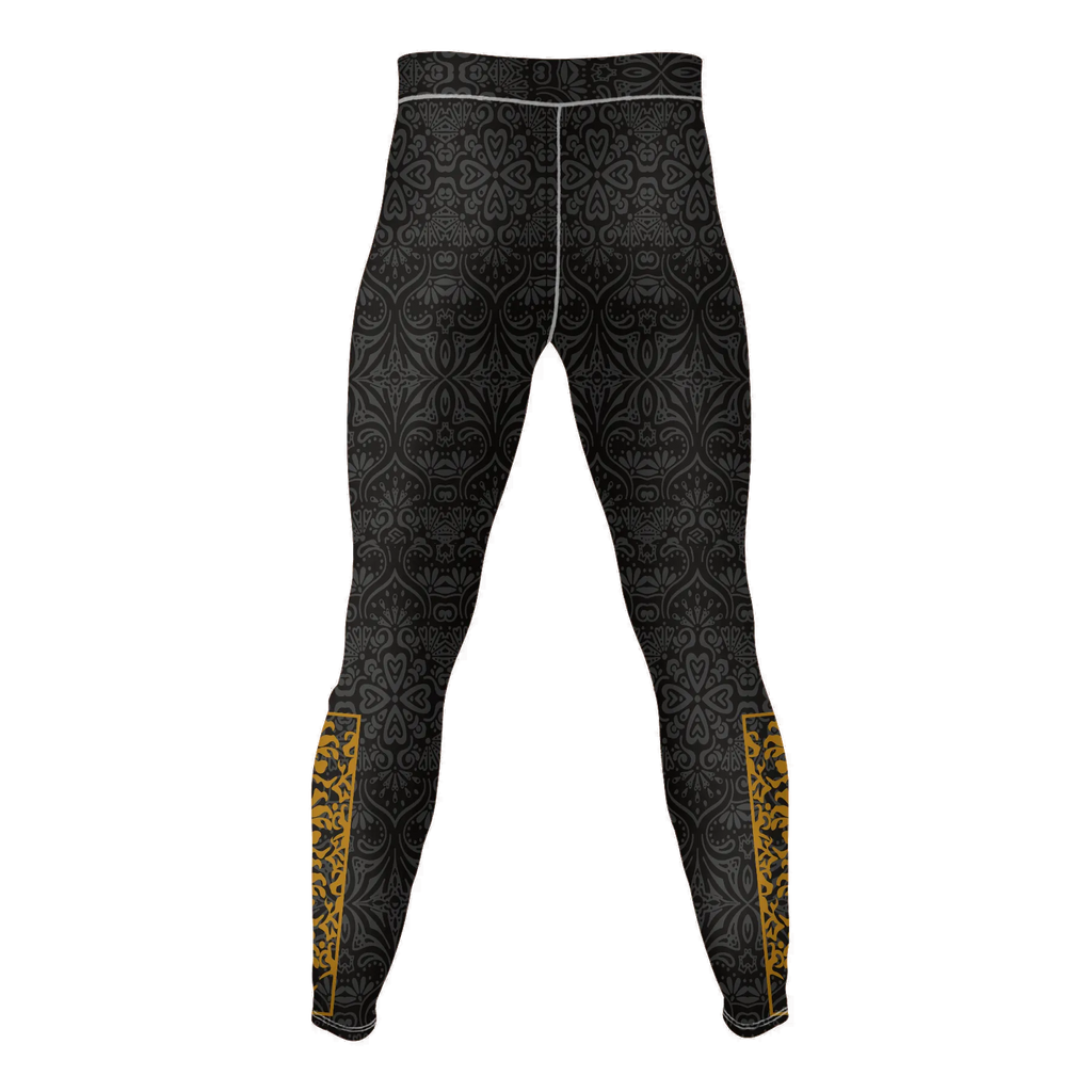 Gilded Bloom – Premium BJJ Rash Guard Compression Pants/Spats/Leggings for Men & Women